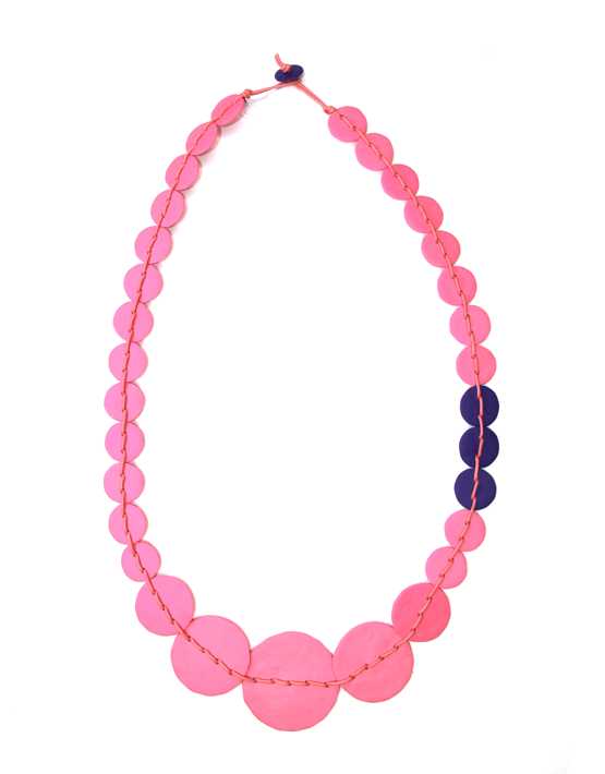 Collana  CUCITURA18 ROSA 01
