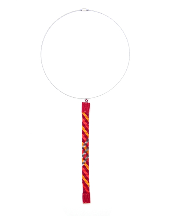 Collana VERTICALE DISEGNINI-DIAGONALI ROSSO