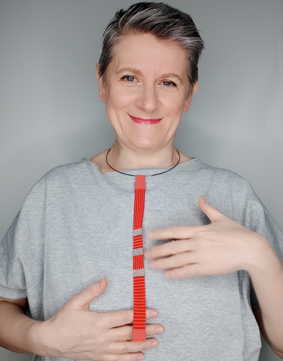 Collana CRAVATTINA ROSSO